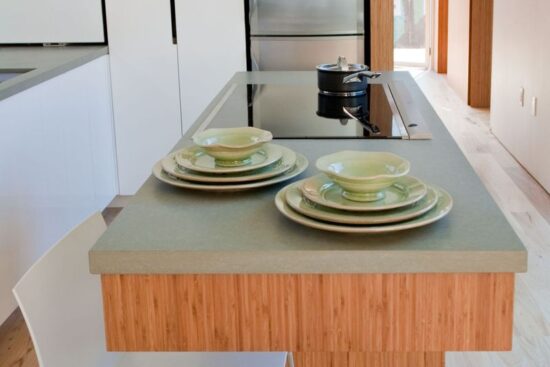 Team California Refract House for 2009 Solar Decathlon: View of Kitchen and Hallway. (Photo by Oliver Shay)