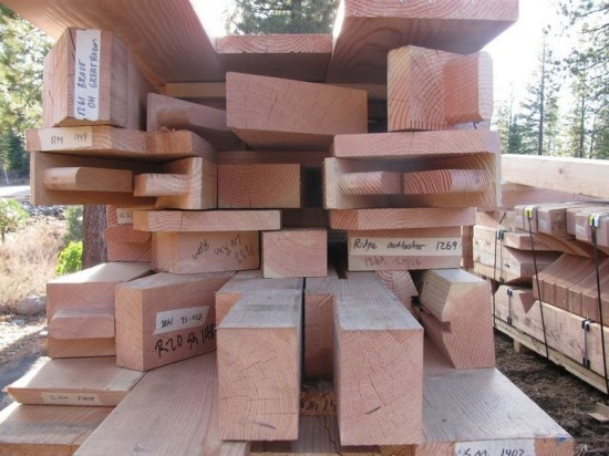 “Assembly Kits” of Prefabricated Wood Components for the IDEAbuilder Proof of Concept House in Truckee, California. (Photo courtesy IDEAbuilder)