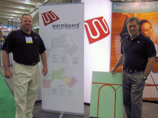 Warmboard Inventor Terry Alsberg (right) and Regional Sales Manager John Noble. (Photo by Mignon O'Young)