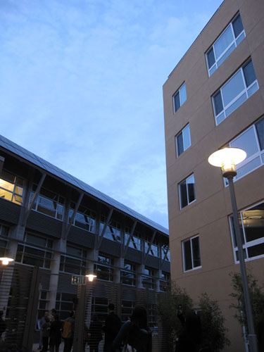 Exterior elevation of the David Brower Center and Oxford Plaza. Berkeley, California. (Photo by Mignon O'Young)
