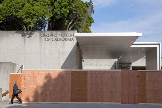 Oakland Museum of California building entrance. Oakland, California. (Photo by Oliver Shay)