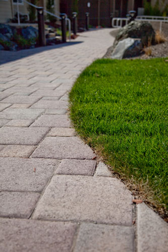 Pervious pavement walkway at the Fireside Apartments. Marin, California. (Photo by Oliver Shay)