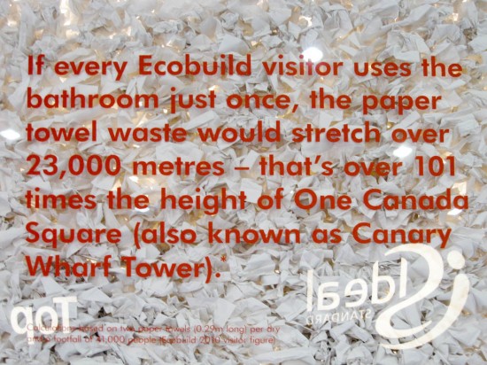 Dyson Limited made a point about not using paper towels at Ecobuild 2011. (Photo by Mignon O’Young)